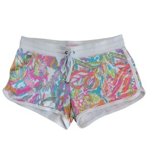 Lilly Pulitzer Chrissy Shorts Scuba To Cuba Pull On Terry Knit - Sz M